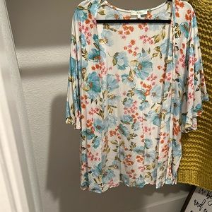 Floral flowy cardigan